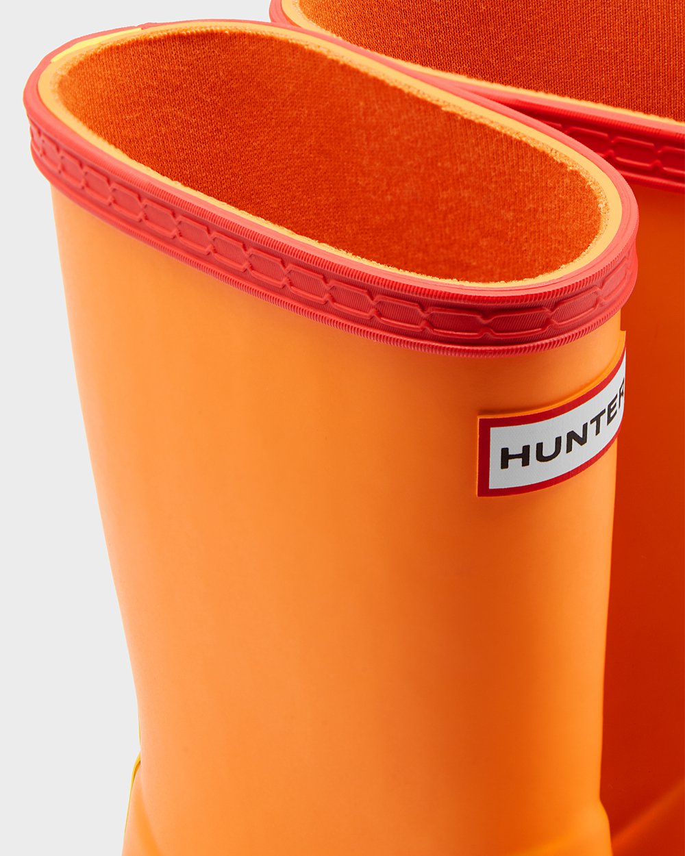 Regenlaarzen Kinderen - Hunter Original First Classic - Oranje/Geel - 60UPRNDYJ